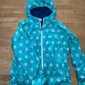 Columbia Kids Reversible Hooded Jacket - Teal and White